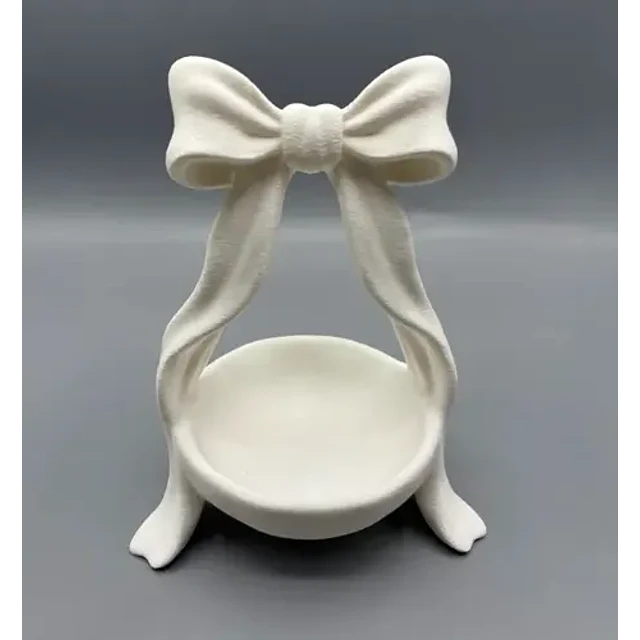 Plato Organizador Coqueta Con Lazo Adorable Para Joyas Y Lla