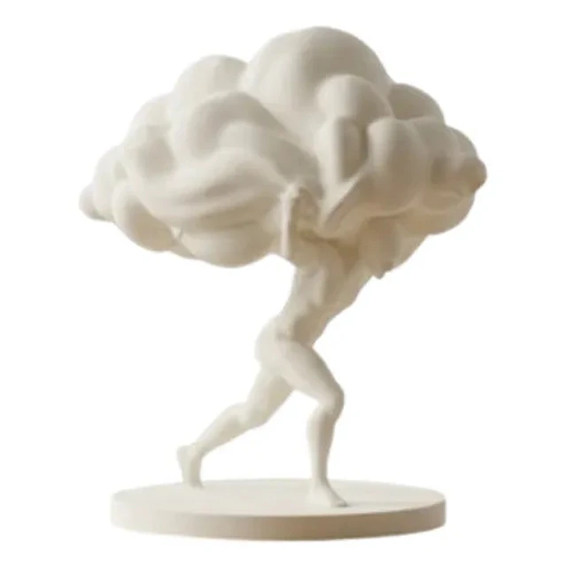 Escultura Decorativa- Hombre Moviendo El Cielo