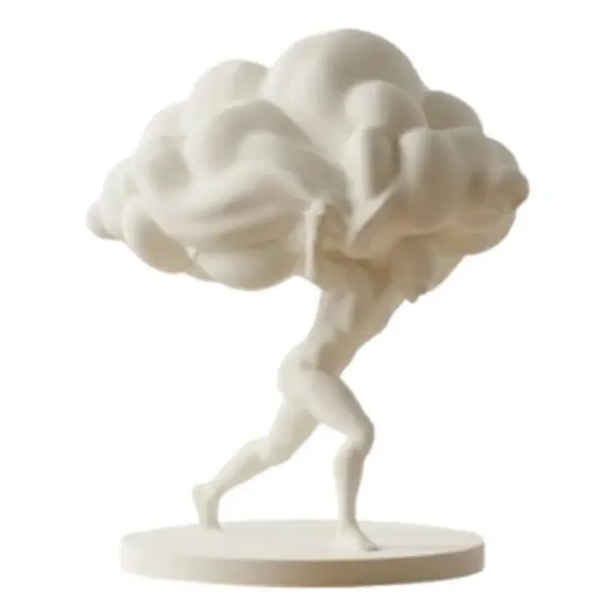 Escultura Decorativa- Hombre Moviendo El Cielo
