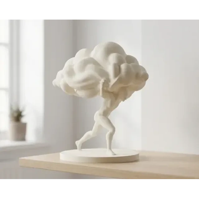Escultura Decorativa- Hombre Moviendo El Cielo