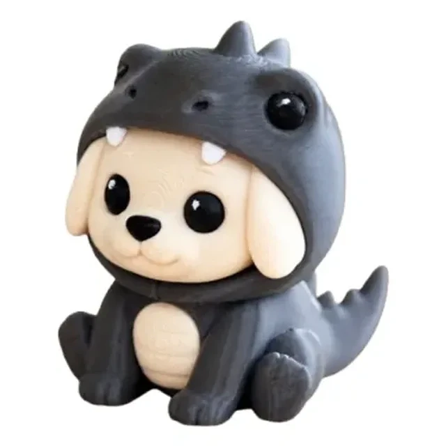 Figura Decorativa- Perrito Disfraz De Dinosaurio