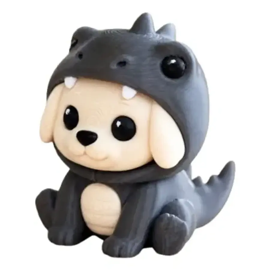 Figura Decorativa- Perrito Disfraz De Dinosaurio