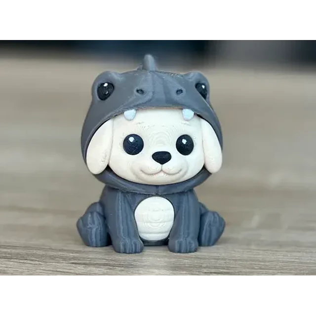 Figura Decorativa- Perrito Disfraz De Dinosaurio