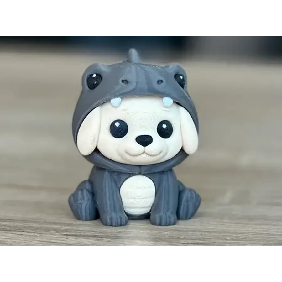 Figura Decorativa- Perrito Disfraz De Dinosaurio