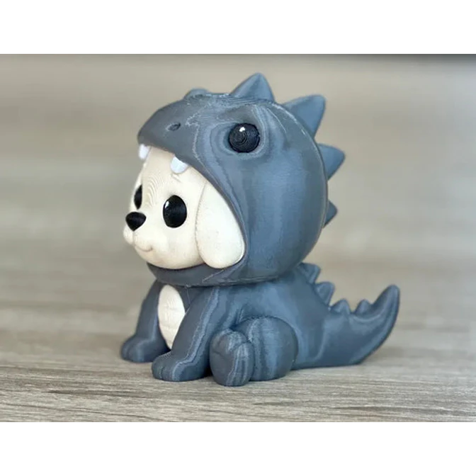 Figura Decorativa- Perrito Disfraz De Dinosaurio 3