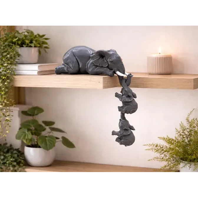 Figura Decoración- Familia De Elefantes 1