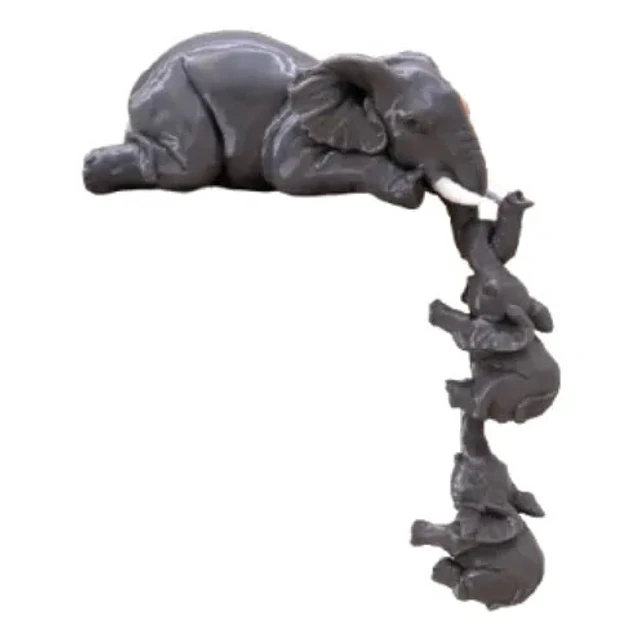 Figura Decoración- Familia De Elefantes