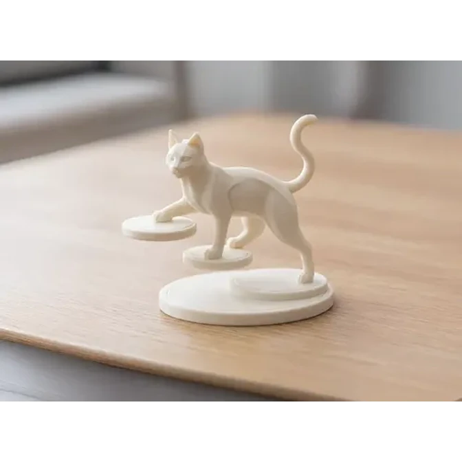 Escultura Decorativa- Gato En Escaleras 3