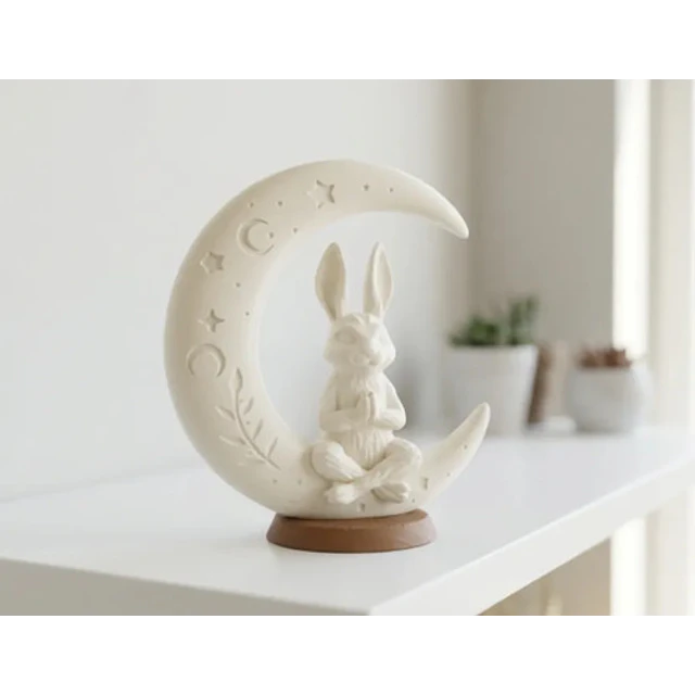 Escultura Decorativa- Conejo Lunar