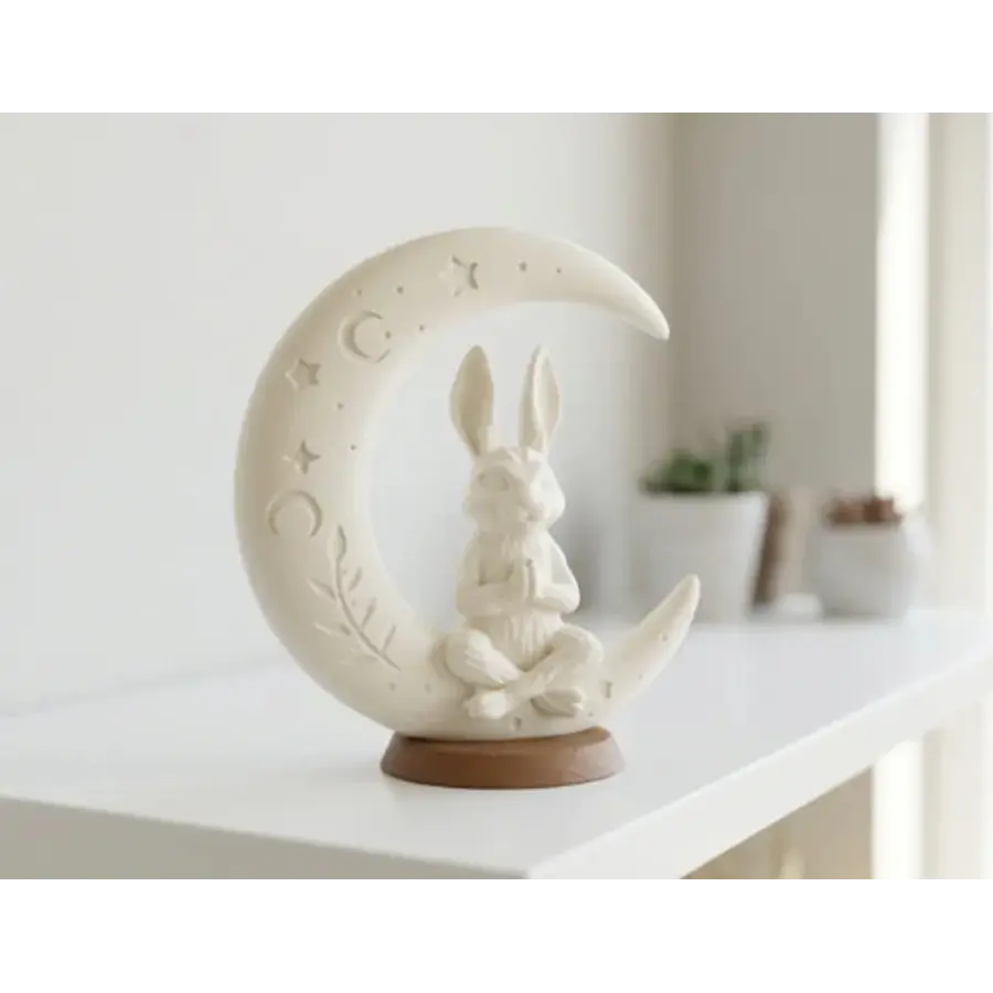 Escultura Decorativa- Conejo Lunar