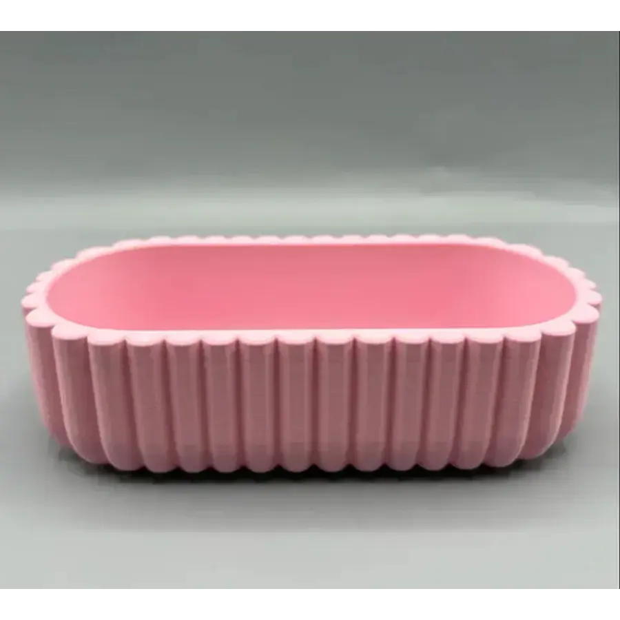 Bandeja De Tocador Ovalada Festoneada - Decoración Minimalis
