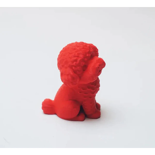 Figura De Perrito Rizado Color Rojo
