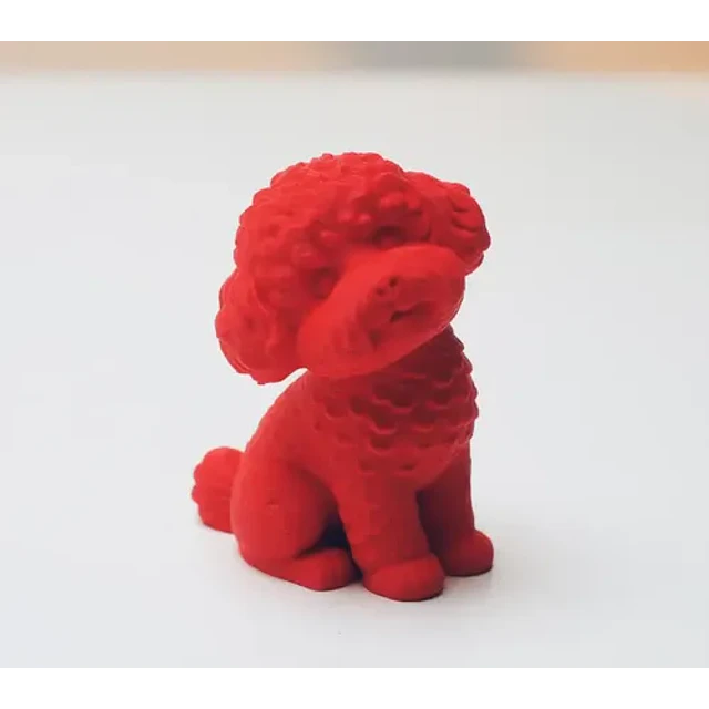 Figura De Perrito Rizado Color Rojo
