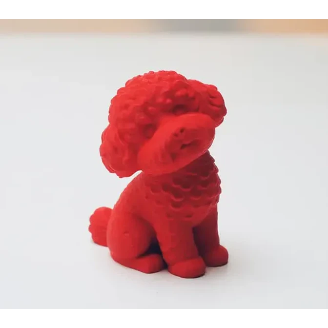 Figura De Perrito Rizado Color Rojo 2