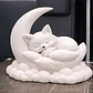 Escultura Decorativa- Zorro Durmiendo En La Luna - Miniatura 2