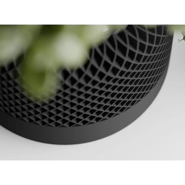 Figura Decorativa Maceta De Plantas Negra
