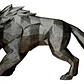 Escultura Decorativa- Lobo Geométrico - Miniatura 3