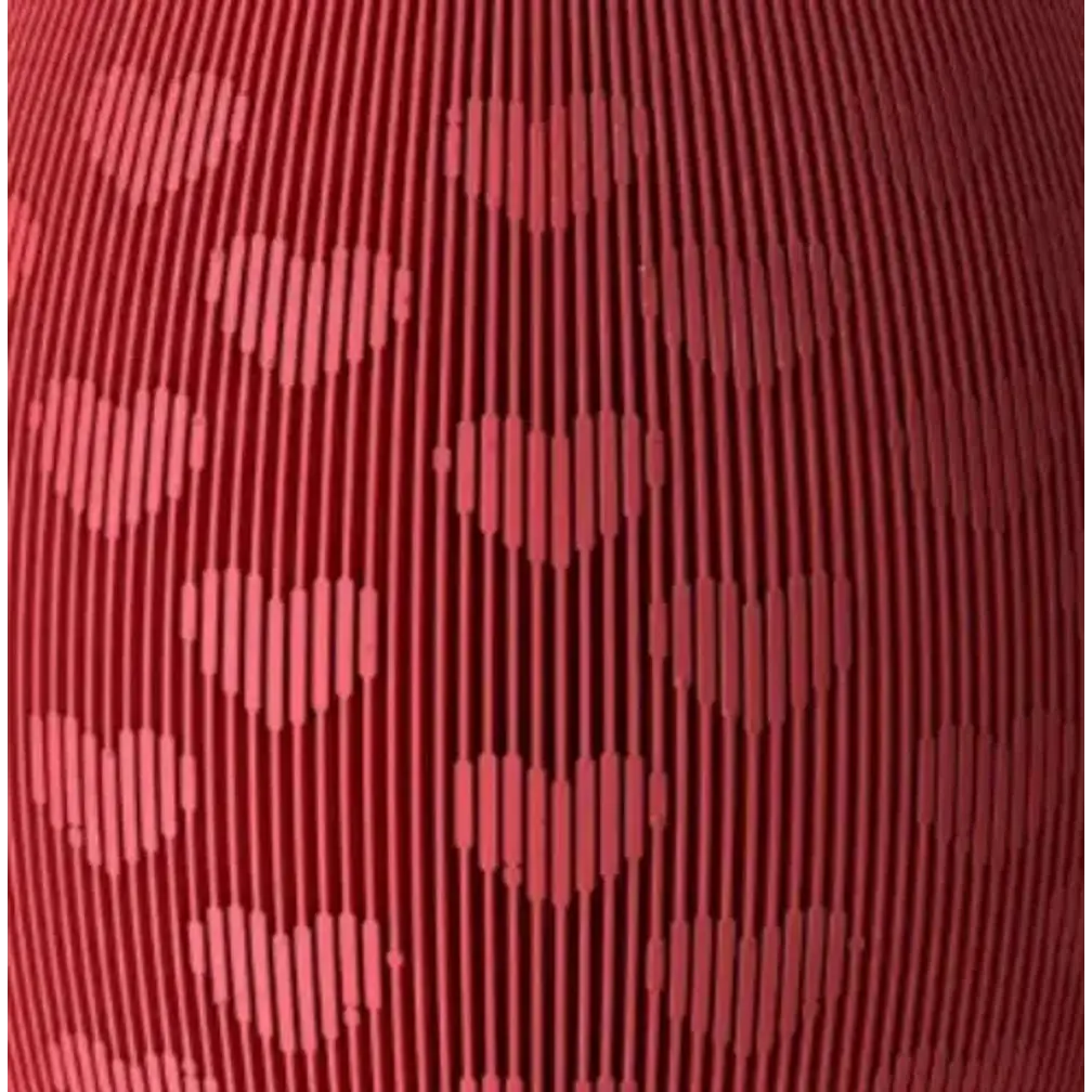 Jarrón Rojo Con Diseño De Corazones 3