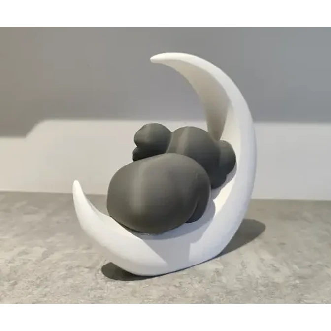 Escultura Decorativa- Elefante En La Luna 2
