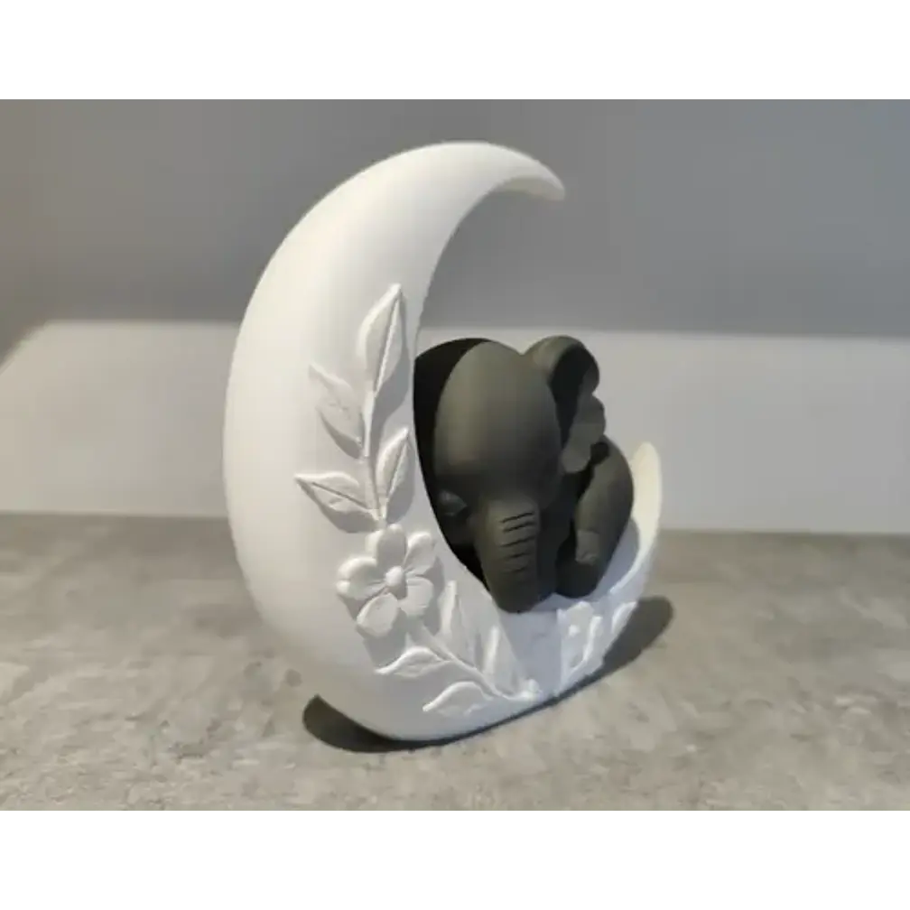 Escultura Decorativa- Elefante En La Luna 4