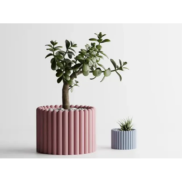 Figura Decorativa Maceta De Plantas Moderna
