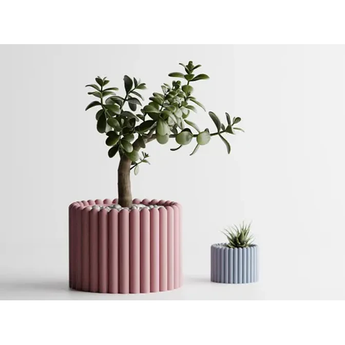 Figura Decorativa Maceta De Plantas Moderna 1