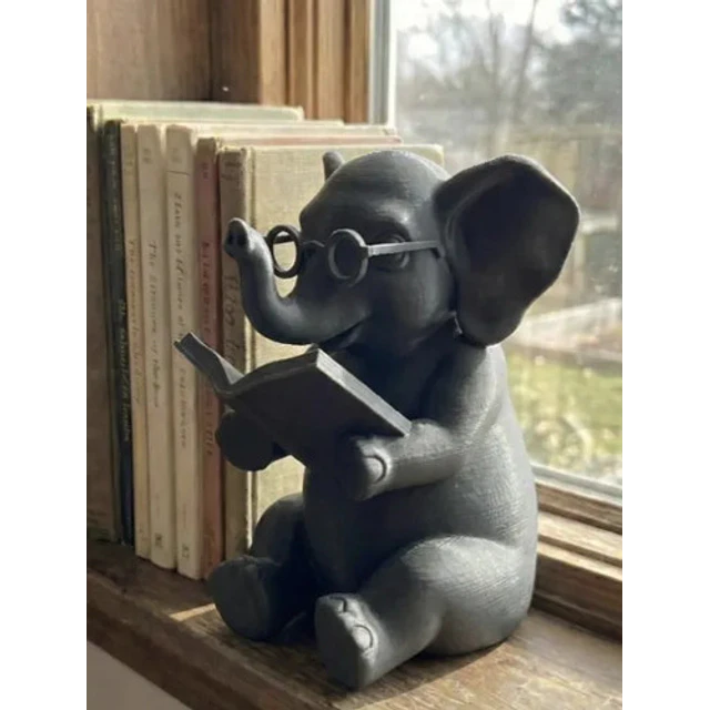 Figura Decorativa- Elefante Lector