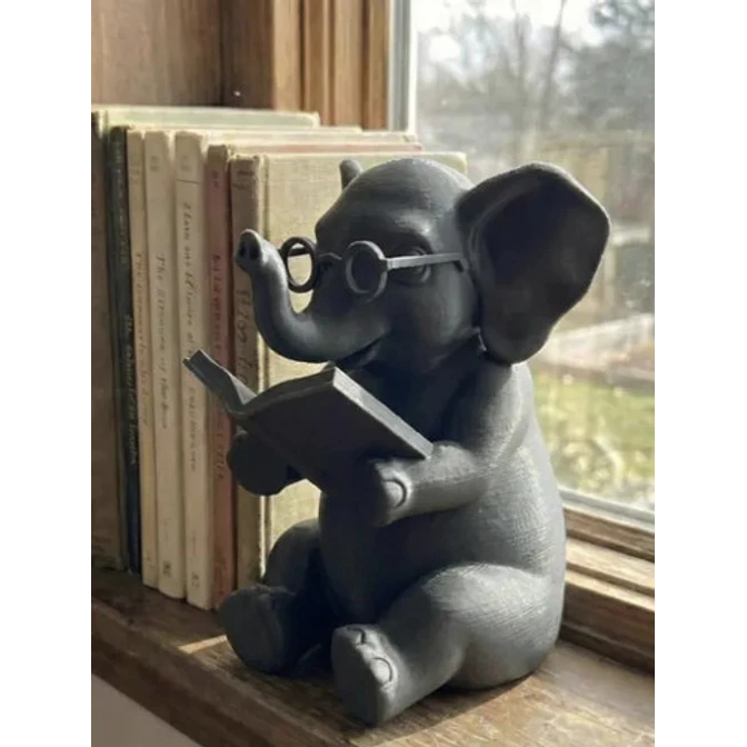 Figura Decorativa- Elefante Lector 2