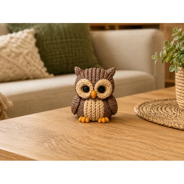 Figura Decorativa Prints Patro- Búho De Punto