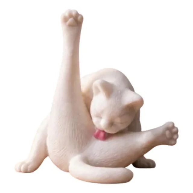 Figura Decorativa- Felino Bañándose