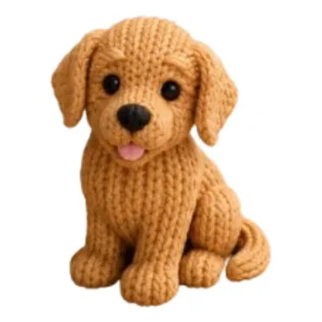 Figura Decorativa Prints Patro- Golden Retriever De Punto