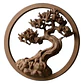 Escultura Decorativa- Bonsái Zen En Relieve - Miniatura 1