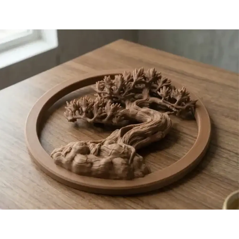 Escultura Decorativa- Bonsái Zen En Relieve 2