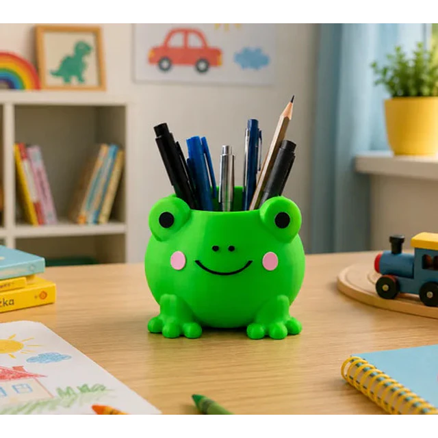 Portalápices De Rana Adorable