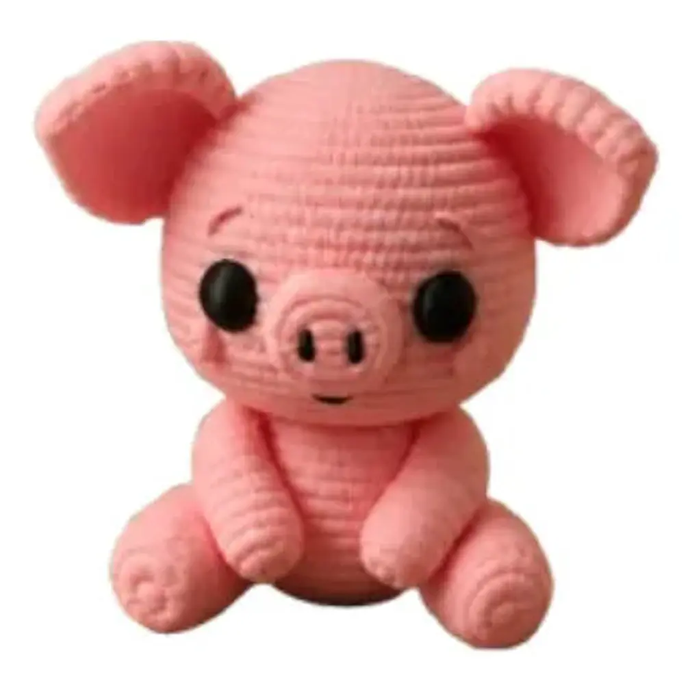 Figura Decorativa- Cerdito Tierno De Punto 2