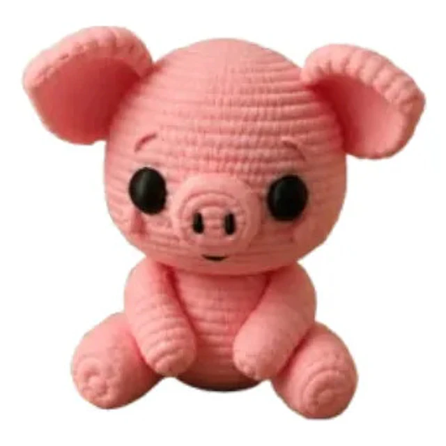 Figura Decorativa- Cerdito Tierno De Punto