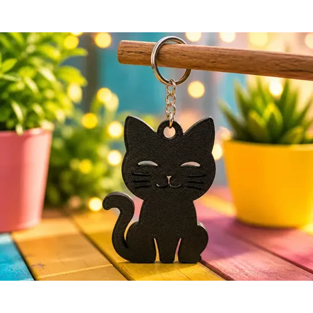 Llavero Prints Patro- Gato Negro