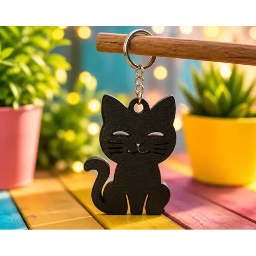 Llavero Prints Patro- Gato Negro