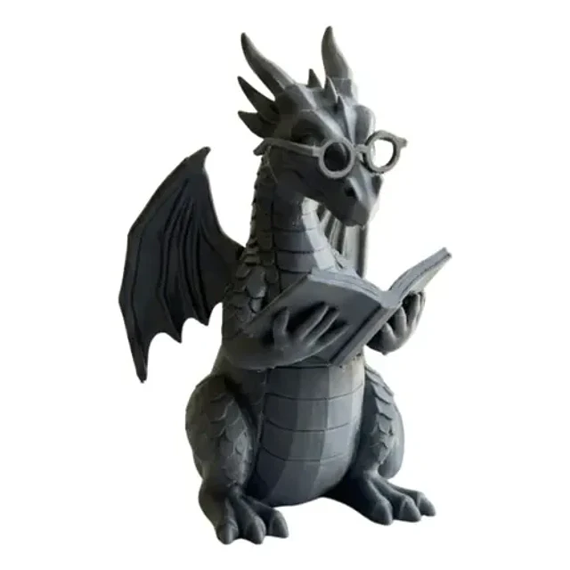 Escultura Decorativa- Dragón Lector