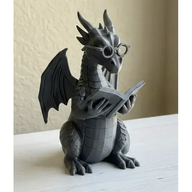 Escultura Decorativa- Dragón Lector