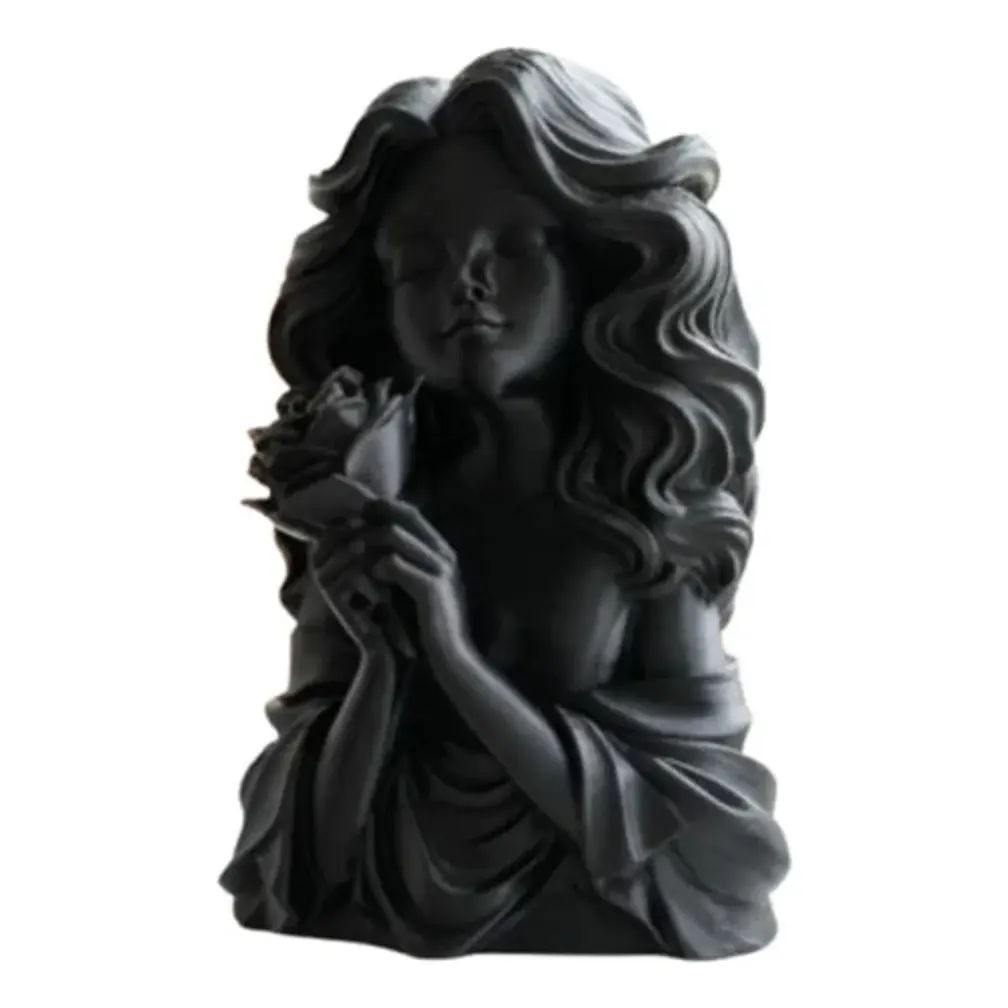 Escultura Decorativa- Niña Y Rosa 1