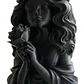 Escultura Decorativa- Niña Y Rosa - Miniatura 1