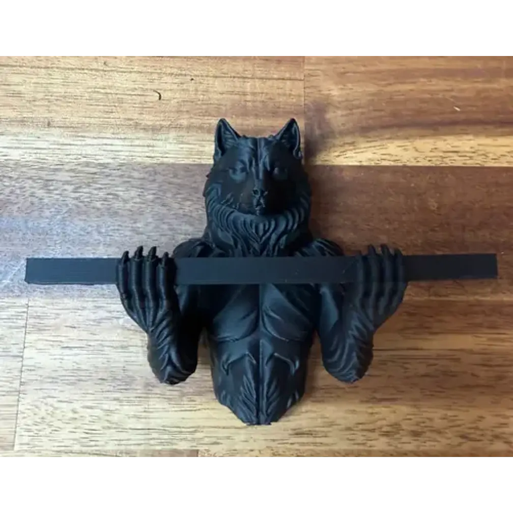 Figura Decorativa De Lobo Negro 2