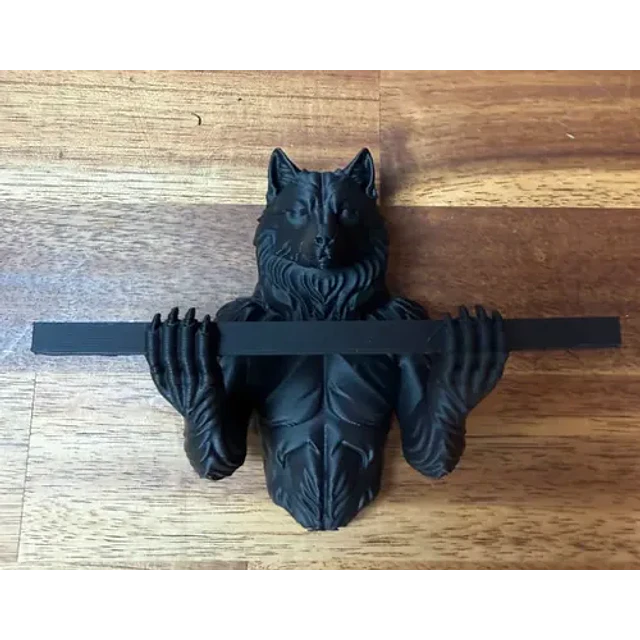 Figura Decorativa De Lobo Negro