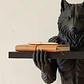 Figura Decorativa De Lobo Negro - Miniatura 3