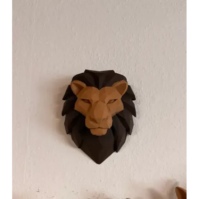 Escultura Decorativa De Pared Prints Patro- Cabeza De León
