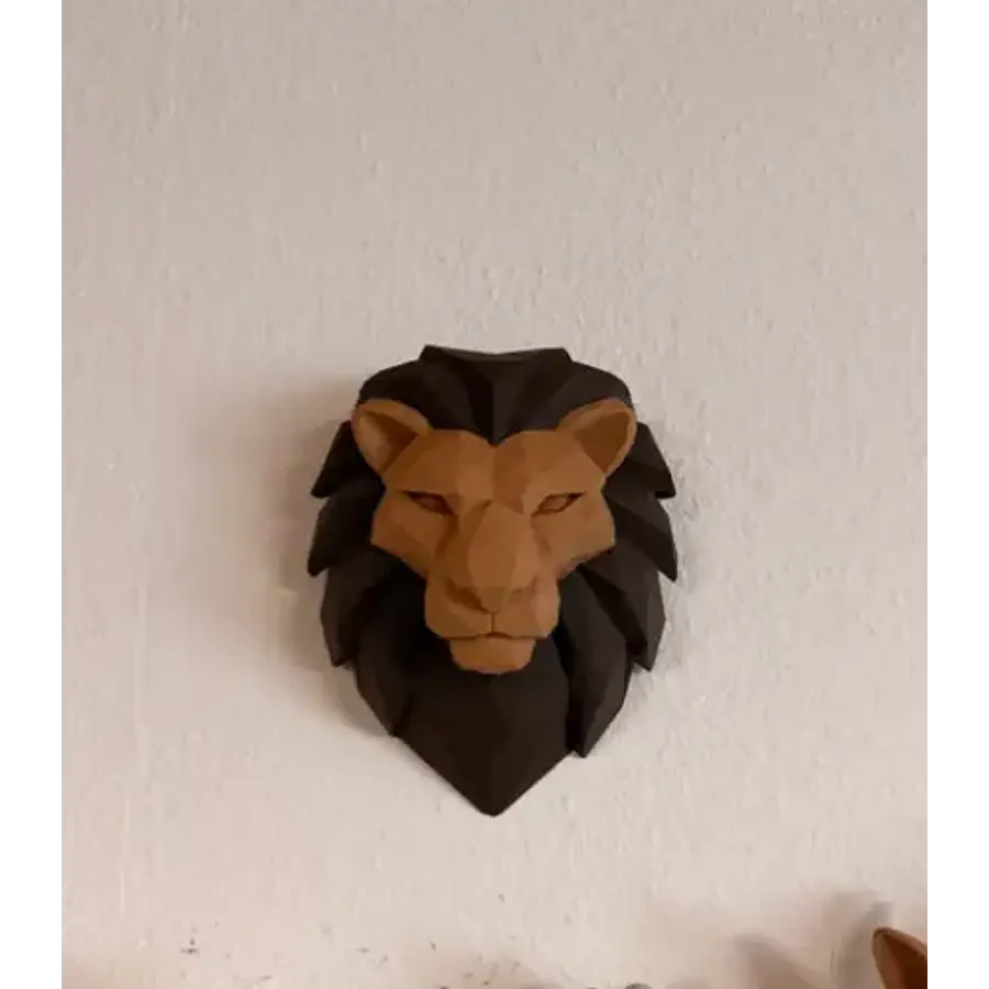 Escultura Decorativa De Pared Prints Patro- Cabeza De León