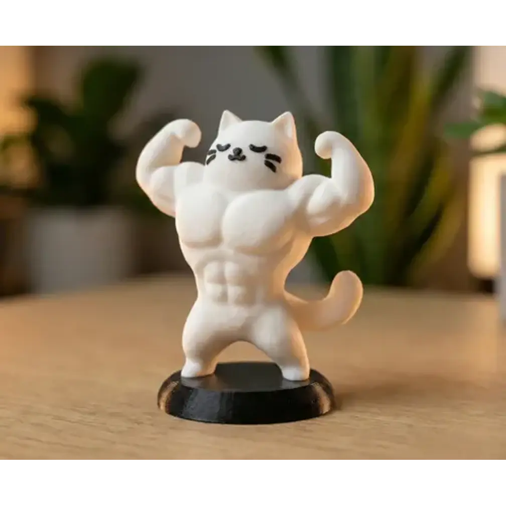 Figura Decorativa- Gato Culturista 1