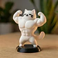 Figura Decorativa- Gato Culturista - Miniatura 1