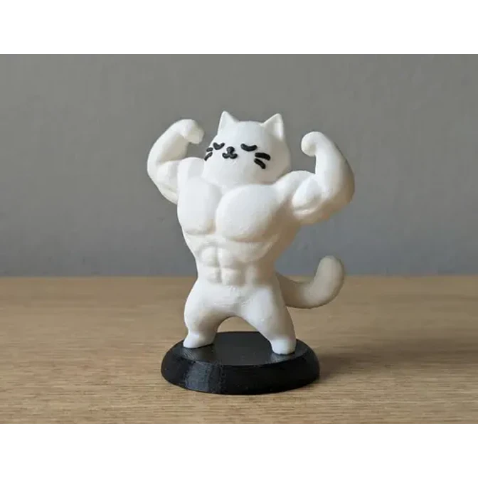 Figura Decorativa- Gato Culturista 2